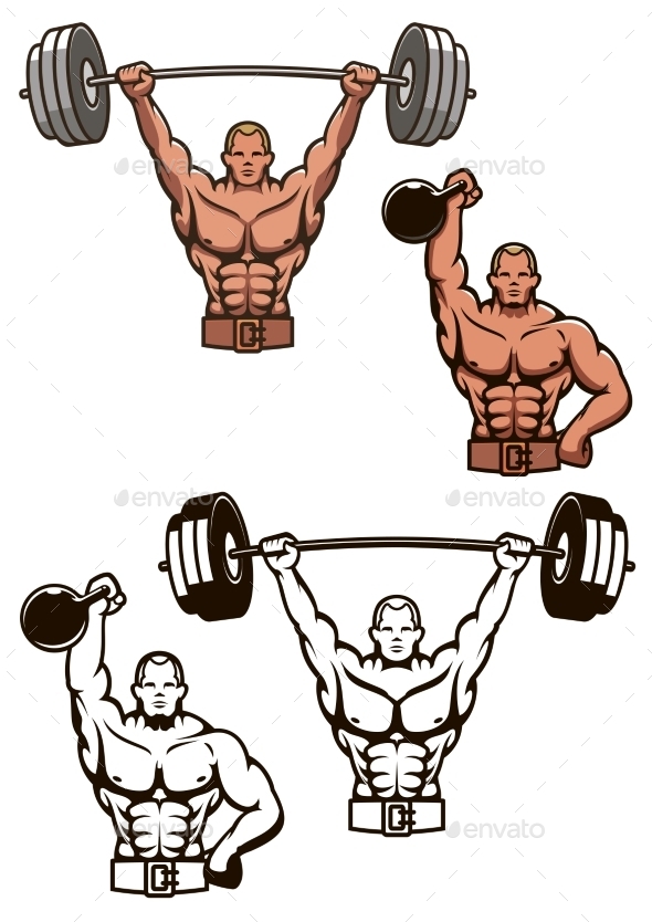 GraphicRiver Bodybuilder Lifting Weights 9755165 GraphicRiver Bodybuilder Lifting Weights 9755165