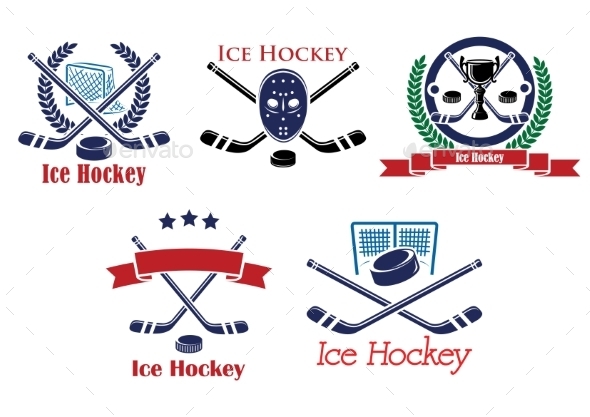 GraphicRiver Hockey Emblems 9755215 GraphicRiver Hockey Emblems 9755215