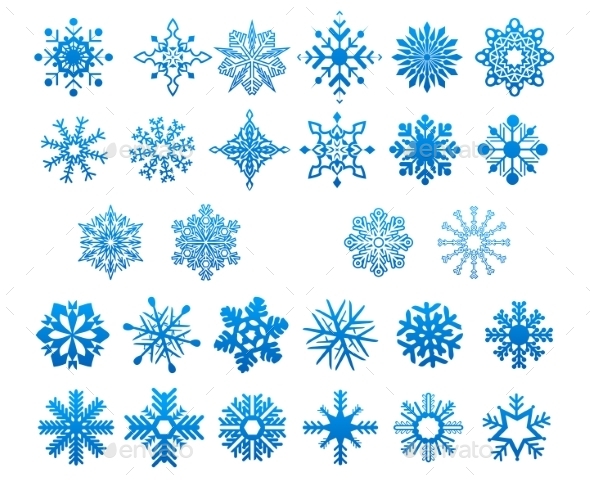 GraphicRiver Snowflakes Set 9755273 GraphicRiver Snowflakes Set 9755273