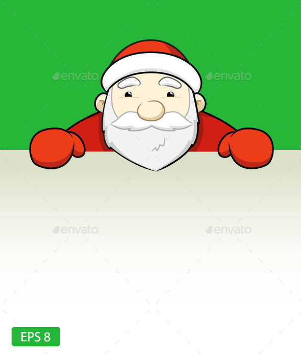 Santa Claus Holding Blank Sign Santa Claus Holding Blank Sign