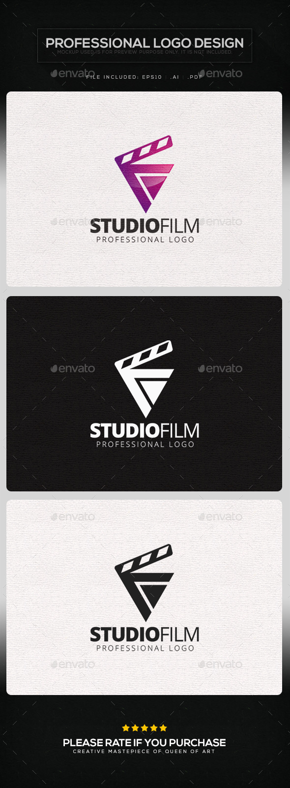 GraphicRiver Studio Film Logo Template 9755529 GraphicRiver Studio Film Logo Template 9755529