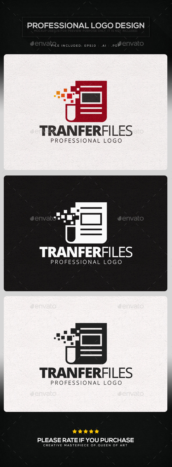 Transfer Files Logo Template