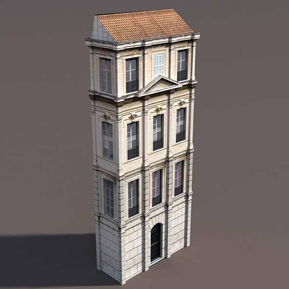 Apartment House #100 Low Poly 3D Model Apartment House #100 Low Poly 3D Model