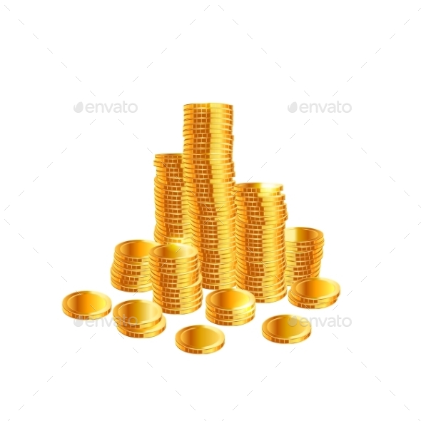 GraphicRiver Stacks of Gold Coins 9763069 GraphicRiver Stacks of Gold Coins 9763069