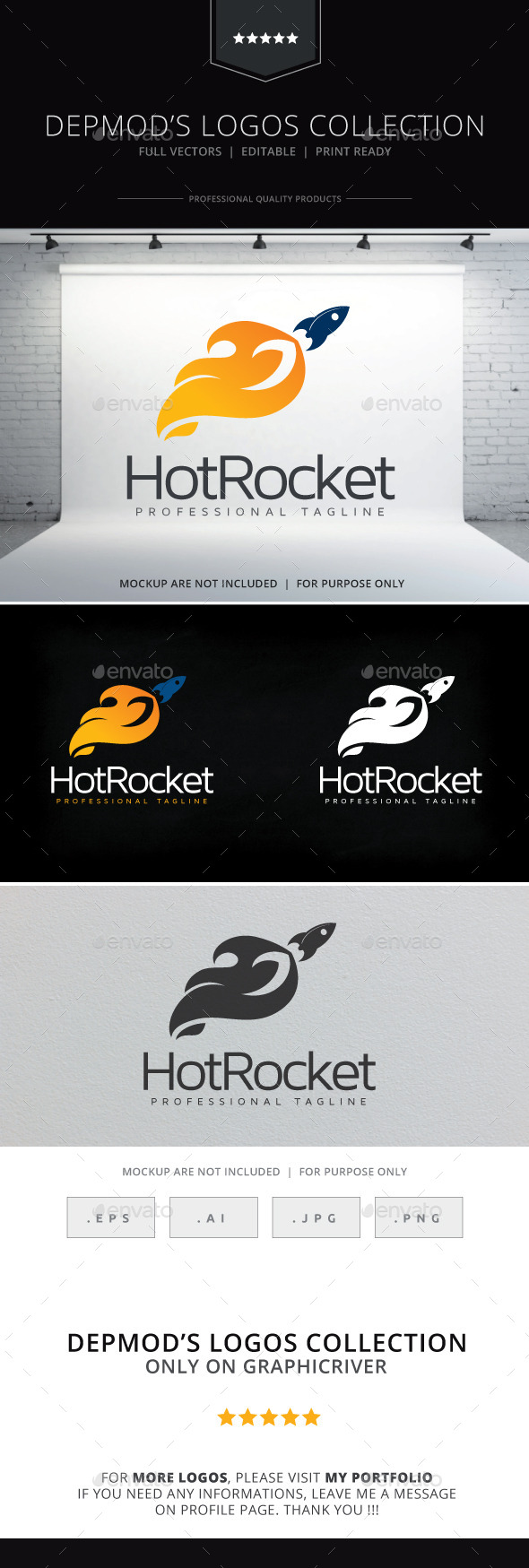 GraphicRiver Hot Rocket Logo 9763383 GraphicRiver Hot Rocket Logo 9763383