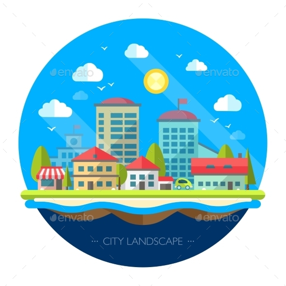 GraphicRiver Urban Landscape 9766288 GraphicRiver Urban Landscape 9766288