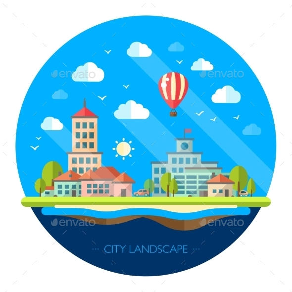 GraphicRiver Urban Landscape 9766294 GraphicRiver Urban Landscape 9766294
