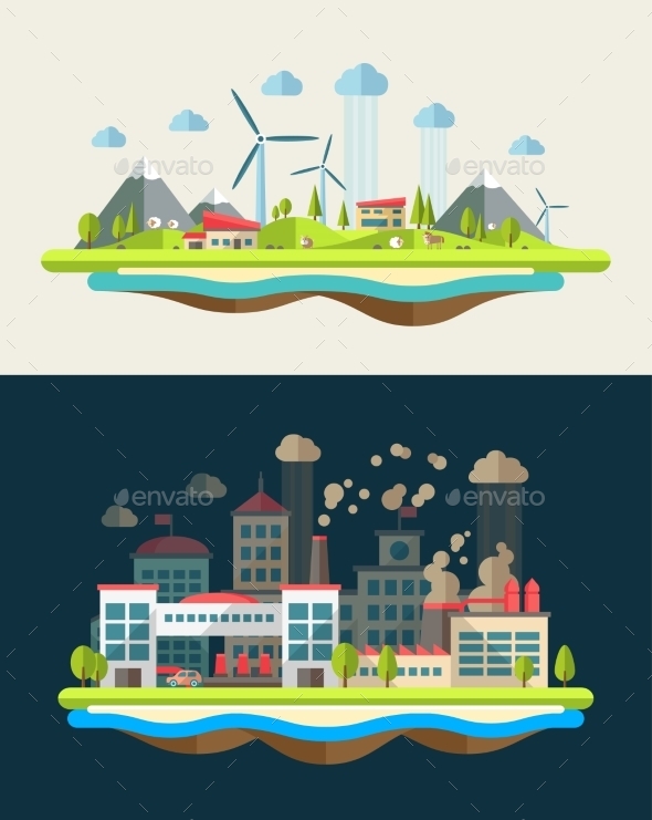 GraphicRiver Ecological Landscapes 9766315 GraphicRiver Ecological Landscapes 9766315