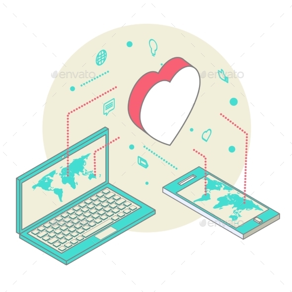 GraphicRiver Isometric Illustration for Valentine s Day 9766749 GraphicRiver Isometric Illustration for Valentine s Day 9766749