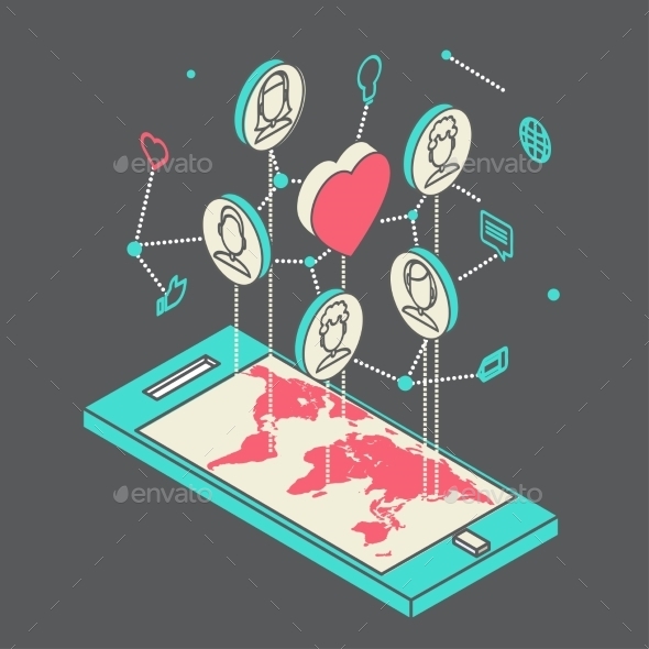GraphicRiver Isometric Illustration for Valentine s Day 9766826 GraphicRiver Isometric Illustration for Valentine s Day 9766826