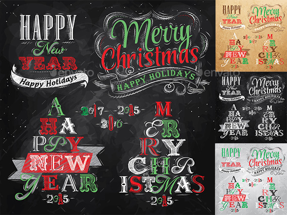 GraphicRiver Merry Christmas and New Year collection 9767639 GraphicRiver Merry Christmas and New Year collection 9767639