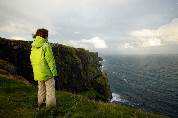 Young Woman Looking Away Into The Sea (Misc) Photo Download