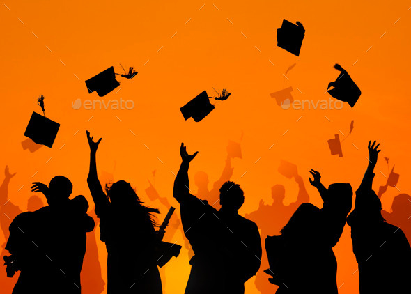 Group Of Diverse International Students Celebrating Graduation (Misc) Photo Download