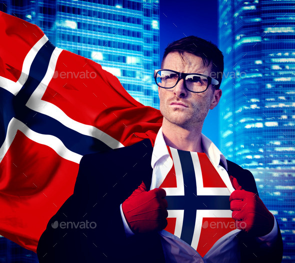 Businessman Superhero Country Norway Flag Culture Power Concept (Misc) Photo Download