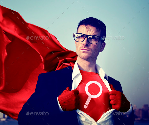 Magnifying Strong Superhero Success Professional Empowerment Sto (Misc) Photo Download