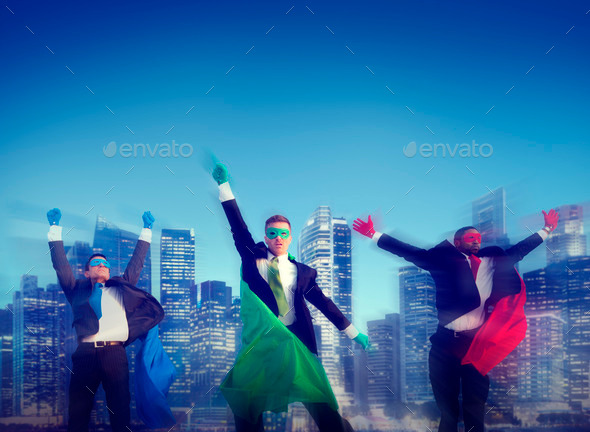 Superhero Businessman New York Concept (Misc) Photo Download