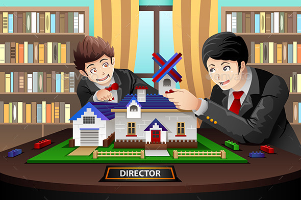 GraphicRiver Father and Son Building a Brick House 9769811 GraphicRiver Father and Son Building a Brick House 9769811