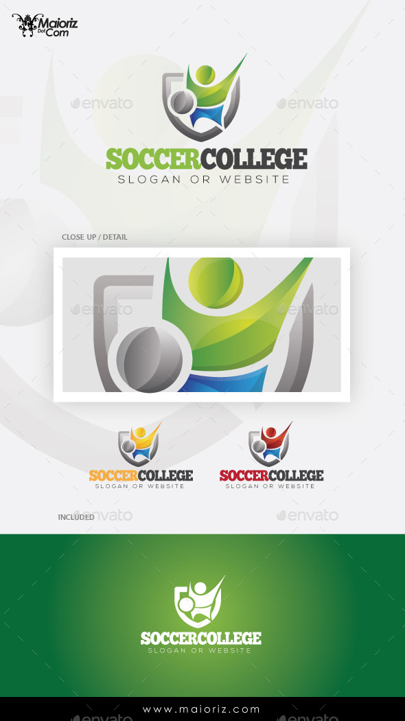 GraphicRiver Soccer College Logo Template 9608885 GraphicRiver Soccer College Logo Template 9608885