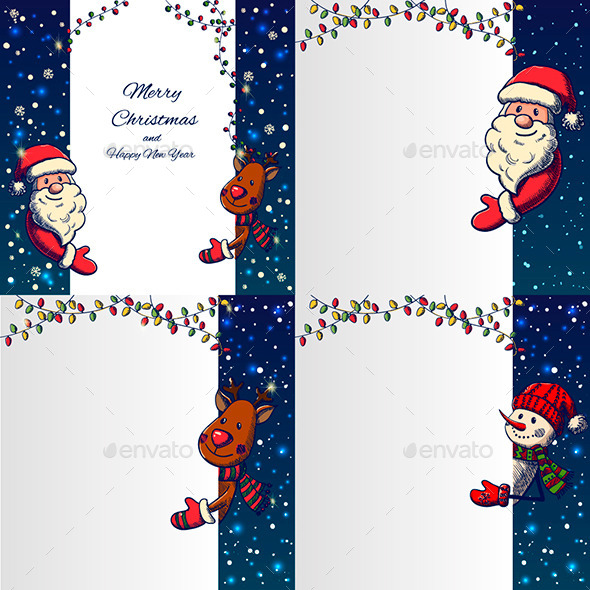 GraphicRiver Set of Hand Drawn Cristmas Banners 9774299 GraphicRiver Set of Hand Drawn Cristmas Banners 9774299