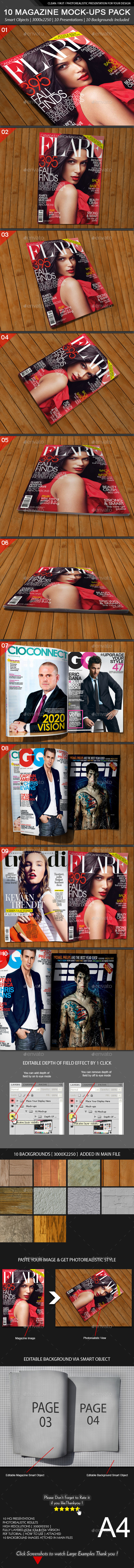 Photorealistic Magazine Mockups Photorealistic Magazine Mockups