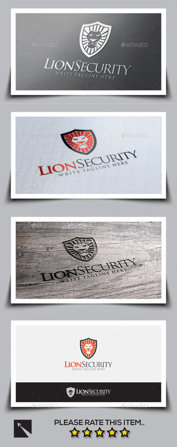 Lion Security Logo Template