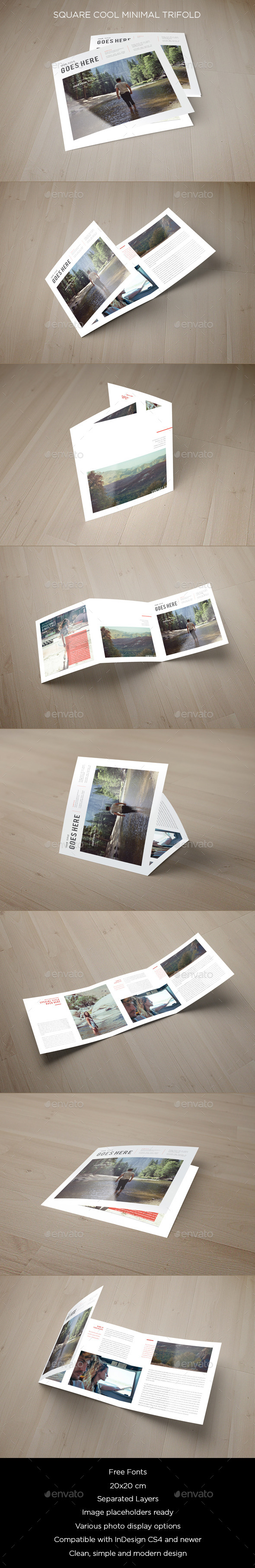 Square Cool Minimal Trifold Square Cool Minimal Trifold