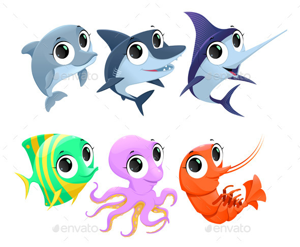 GraphicRiver Marine Animals 9778573 GraphicRiver Marine Animals 9778573