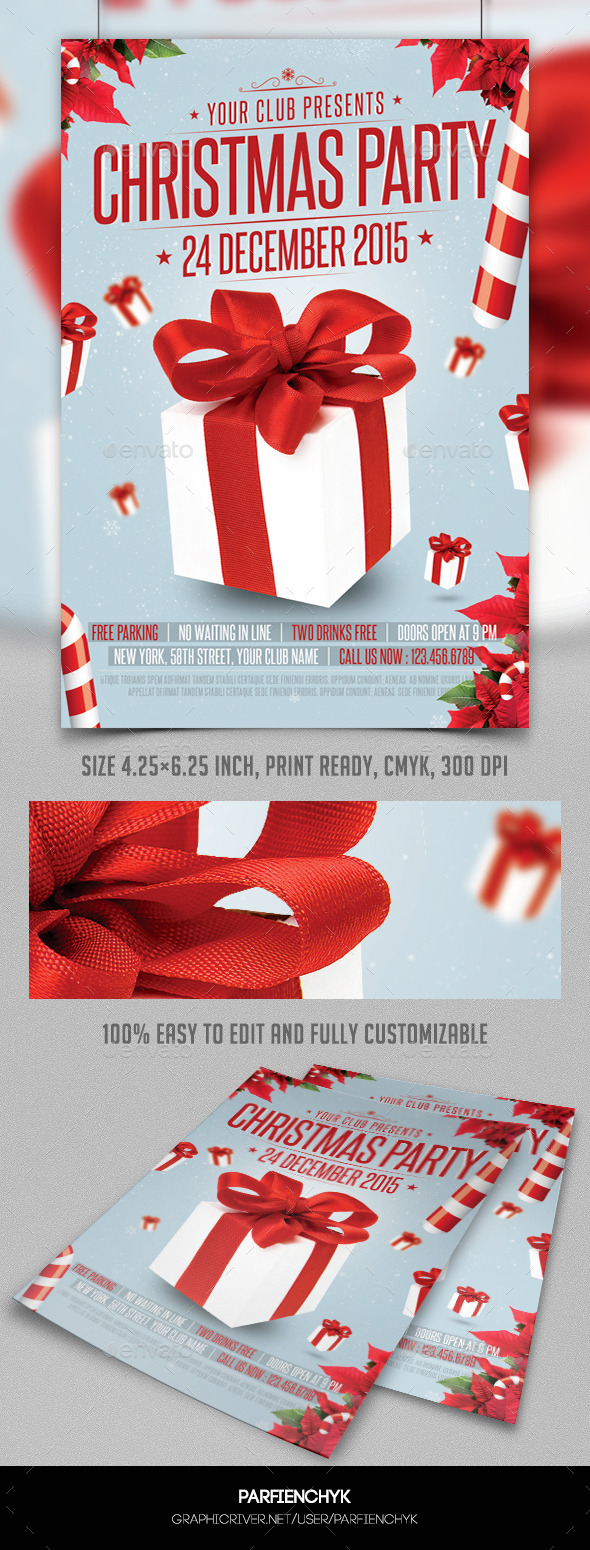 Christmas Party Flyer Template