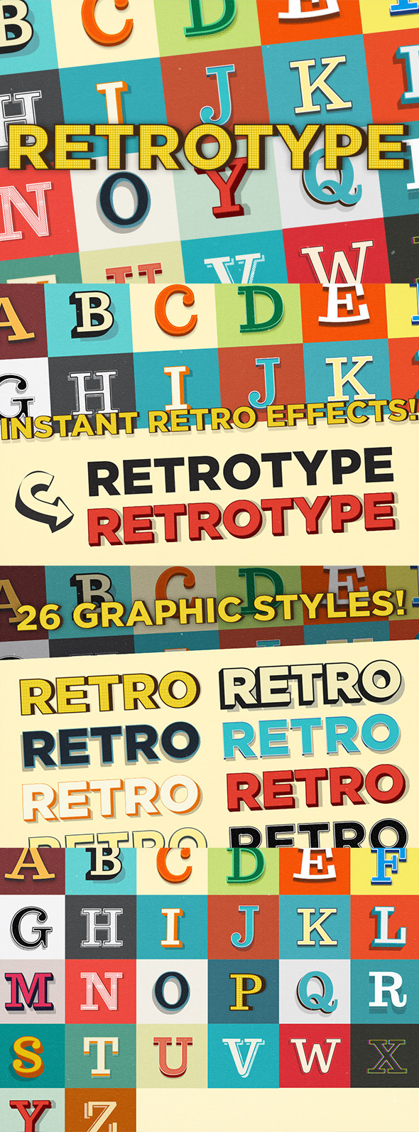 GraphicRiver Retrotype Graphic Styles 9779882 GraphicRiver Retrotype Graphic Styles 9779882