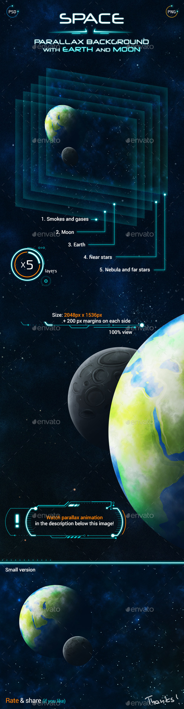 GraphicRiver Space Parallax Background with Earth and Moon 9779964 GraphicRiver Space Parallax Background with Earth and Moon 9779964