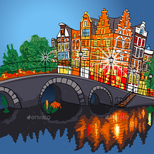 GraphicRiver Amsterdam Landscape 9779965 GraphicRiver Amsterdam Landscape 9779965