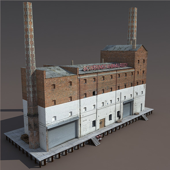 3DOcean Abandoned Old Factory Low Poly 3D Model 9780049 3DOcean Abandoned Old Factory Low Poly 3D Model 9780049