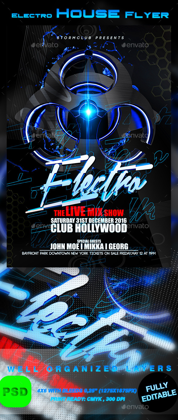 GraphicRiver Electro House Flyer Template 9780051 GraphicRiver Electro House Flyer Template 9780051