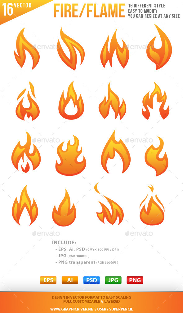 GraphicRiver 16 Fire Elements 9781572 GraphicRiver 16 Fire Elements 9781572