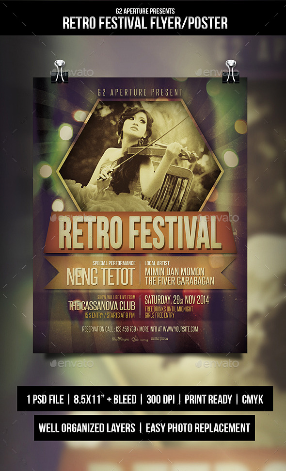 Retro Festival Flyer Templates