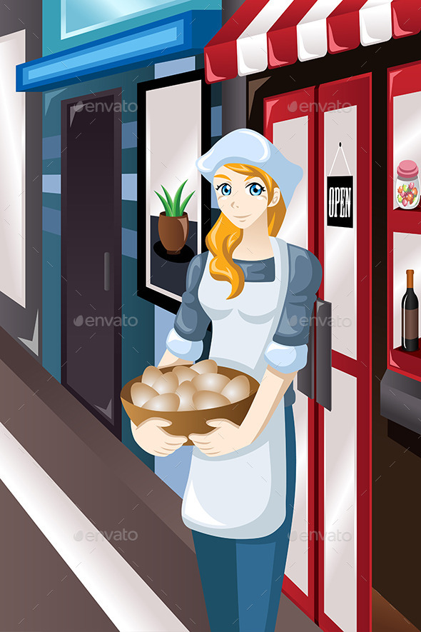 GraphicRiver Female Store Owner 9782142 GraphicRiver Female Store Owner 9782142