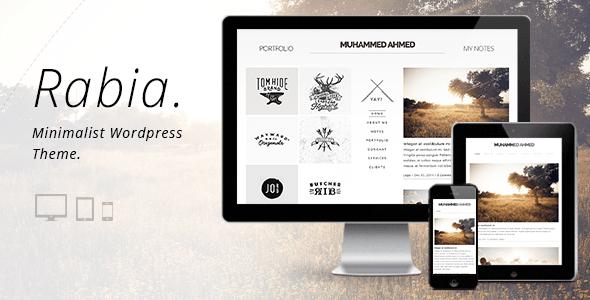 rabia - personal minimalist wordpress theme 