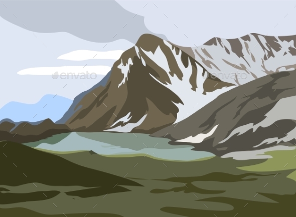 GraphicRiver Mountains Landscape 9784275 GraphicRiver Mountains Landscape 9784275