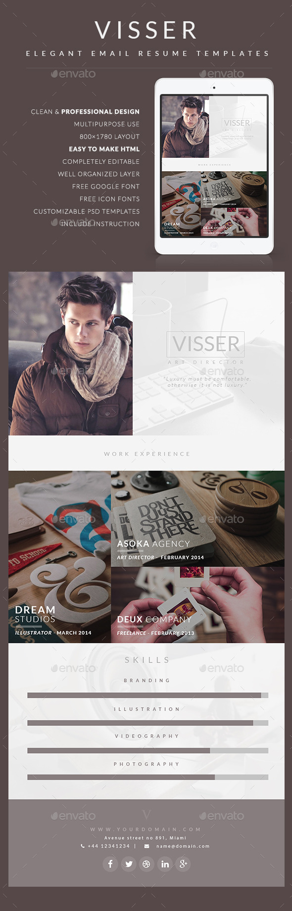 CV Email Template - Visser