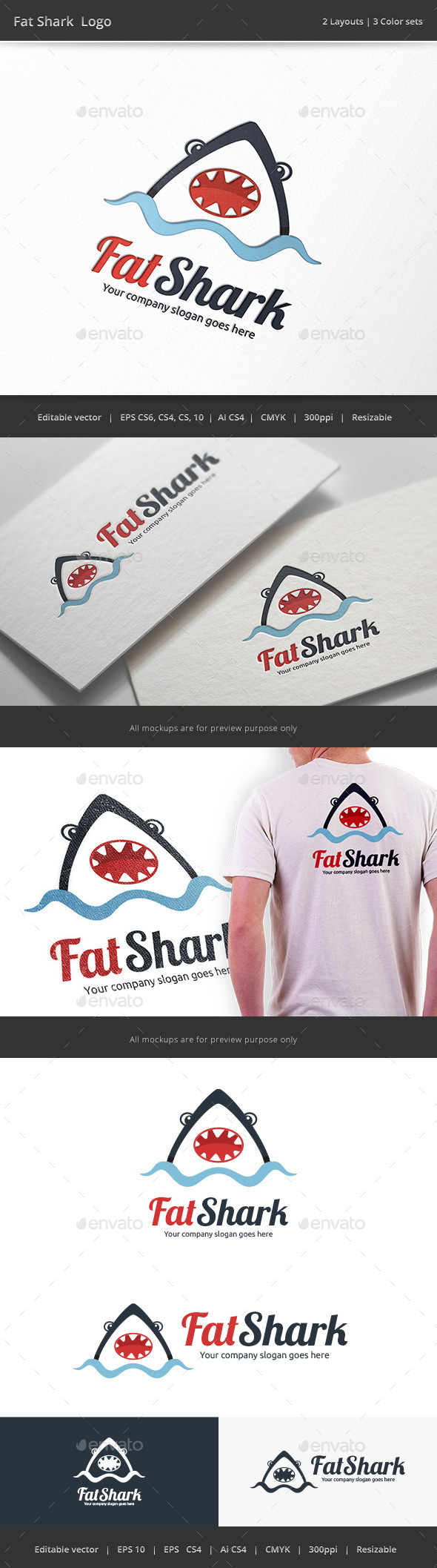 GraphicRiver Fat Shark Logo 9788750 GraphicRiver Fat Shark Logo 9788750