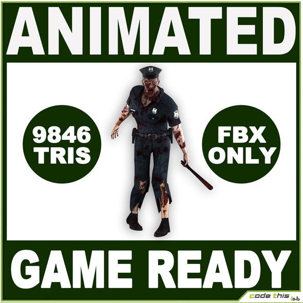 3DOcean Zombie Policeman FBX ONLY 9788833 3DOcean Zombie Policeman FBX ONLY 9788833