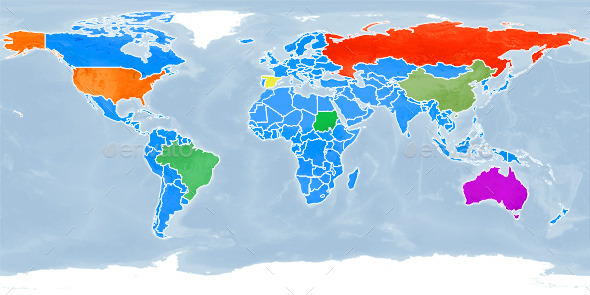 GraphicRiver Geopolitical World Map 9788848 GraphicRiver Geopolitical World Map 9788848