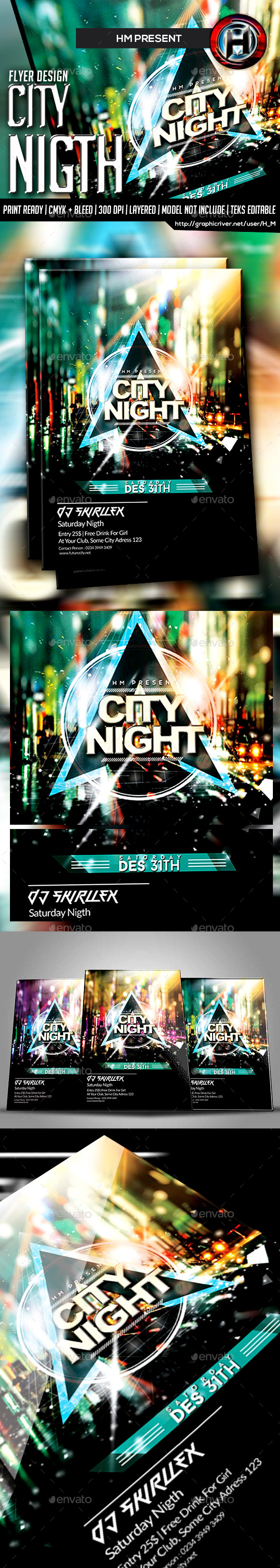 GraphicRiver DJ Guest City Futurism Flyer Design 9789413 GraphicRiver DJ Guest City Futurism Flyer Design 9789413