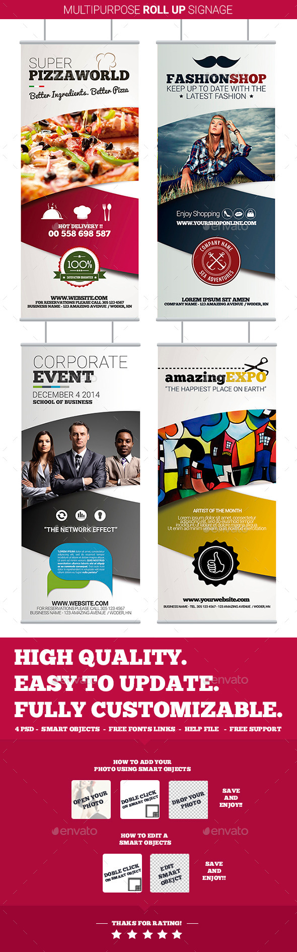 GraphicRiver Multipurpose Roll Up Signage 9790128 GraphicRiver Multipurpose Roll Up Signage 9790128