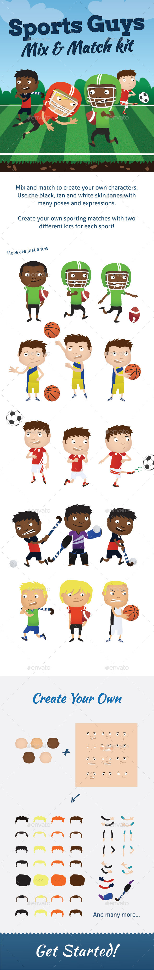 GraphicRiver Sports Guys Mix and Match Kit 9612486 GraphicRiver Sports Guys Mix and Match Kit 9612486