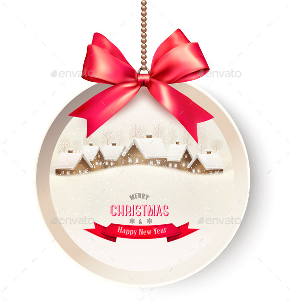 Holiday Gift Card with a Christmas Background