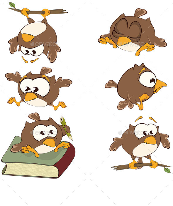 GraphicRiver Set of Owls 9792007 GraphicRiver Set of Owls 9792007