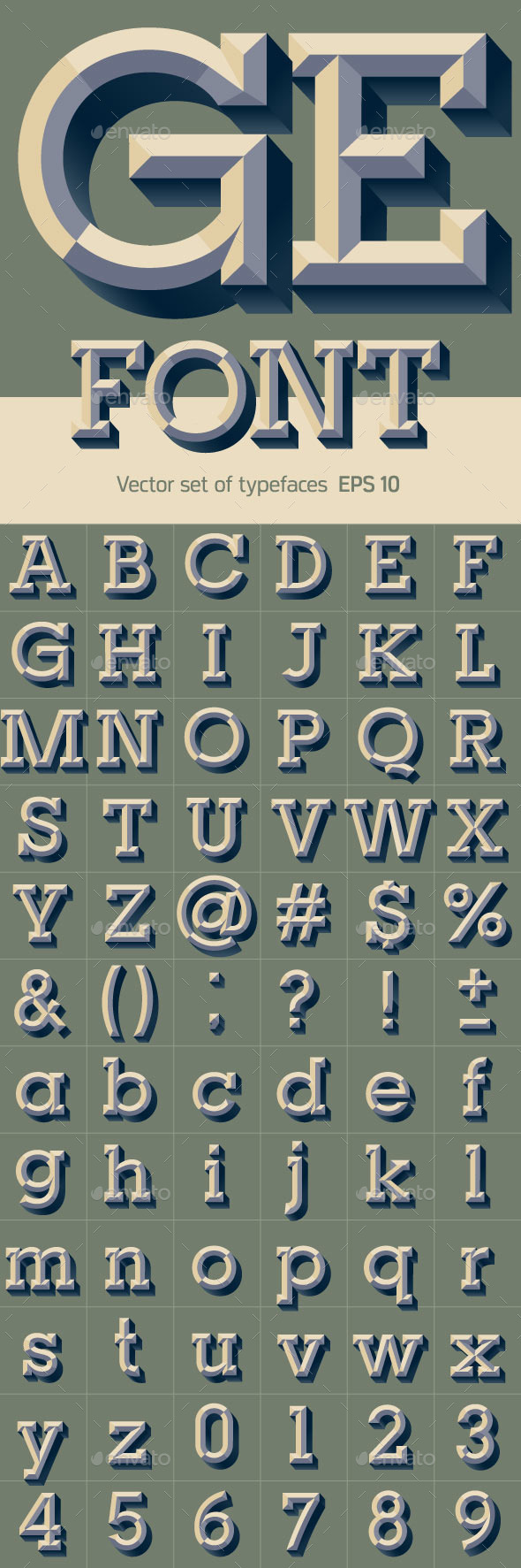 GraphicRiver Old School Beveled Alphabet 9793453 GraphicRiver Old School Beveled Alphabet 9793453