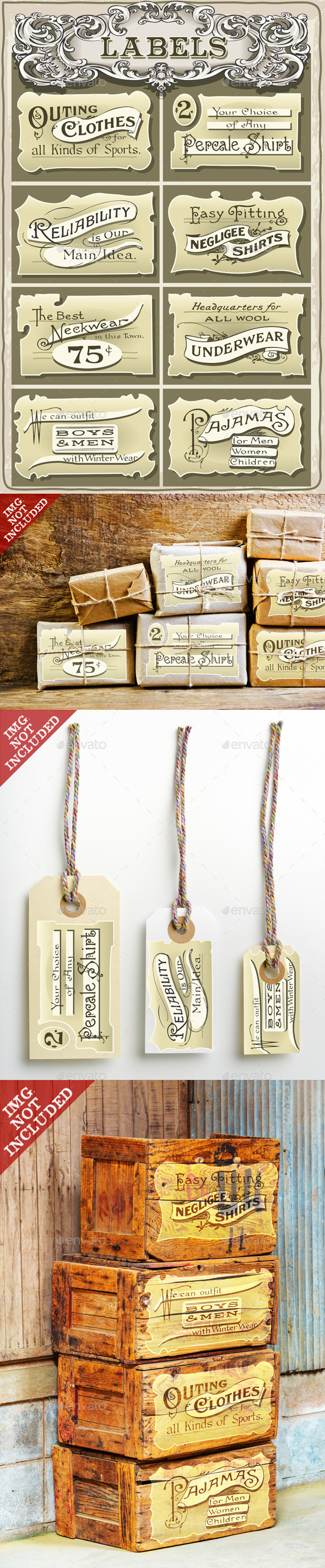 GraphicRiver Set of Vintage Clothing Labels 9793713 GraphicRiver Set of Vintage Clothing Labels 9793713