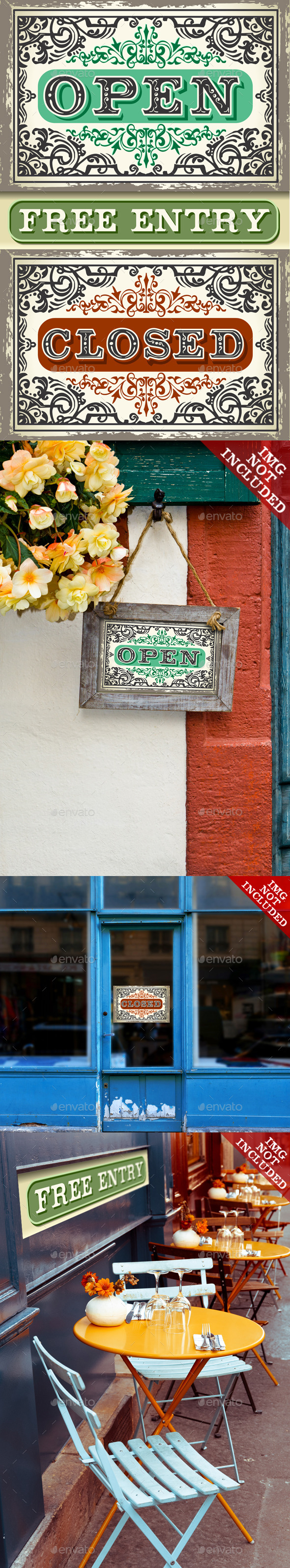 GraphicRiver Vintage Label Sign Set 9793778 GraphicRiver Vintage Label Sign Set 9793778